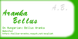 aranka bellus business card